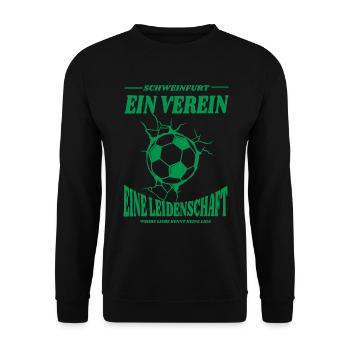 Schweinfurt Football Fan Gift - Unisex Sweatshirt - black - Front - Alina (178cm) & Michal (187cm)