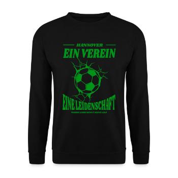 Hannover Fußball Spruch Geschenk - Unisex Pullover - Schwarz - Vorne - Alina (178cm) & Michal (187cm)