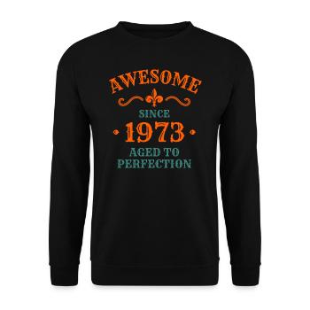 Birthday 1973 - Unisex Sweatshirt - black - Front - Alina (178cm) & Michal (187cm)