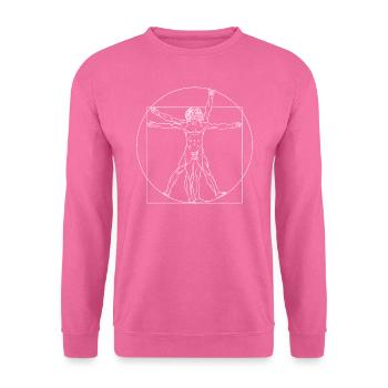 Signe de main en métal Homme de Vitruve - Sweat-shirt Unisexe - rose - Devant