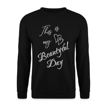 MEIN TAG - Unisex Pullover - Schwarz - Vorne - Alina (178cm) & Michal (187cm)