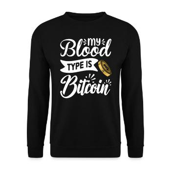 Bitcoin BTC Crypto Blockchain Coin Exchange Coin - Unisex Sweatshirt - black - Front - Alina (178cm) & Michal (187cm)