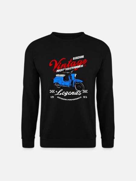 Mobylette Mokick Mobylette Simson Schwalbe Culte - Sweat-shirt Unisexe - noir
