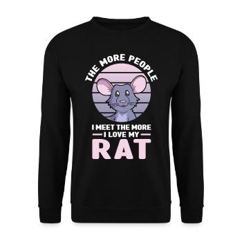 Rat - Unisex Sweatshirt - black - Front - Alina (178cm) & Michal (187cm)
