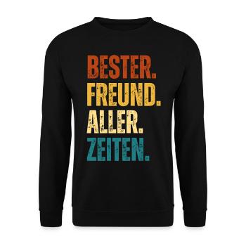 Bester Freund Aller Zeiten Valentinstag Geschenk - Unisex Pullover - Schwarz - Vorne - Alina (178cm) & Michal (187cm)