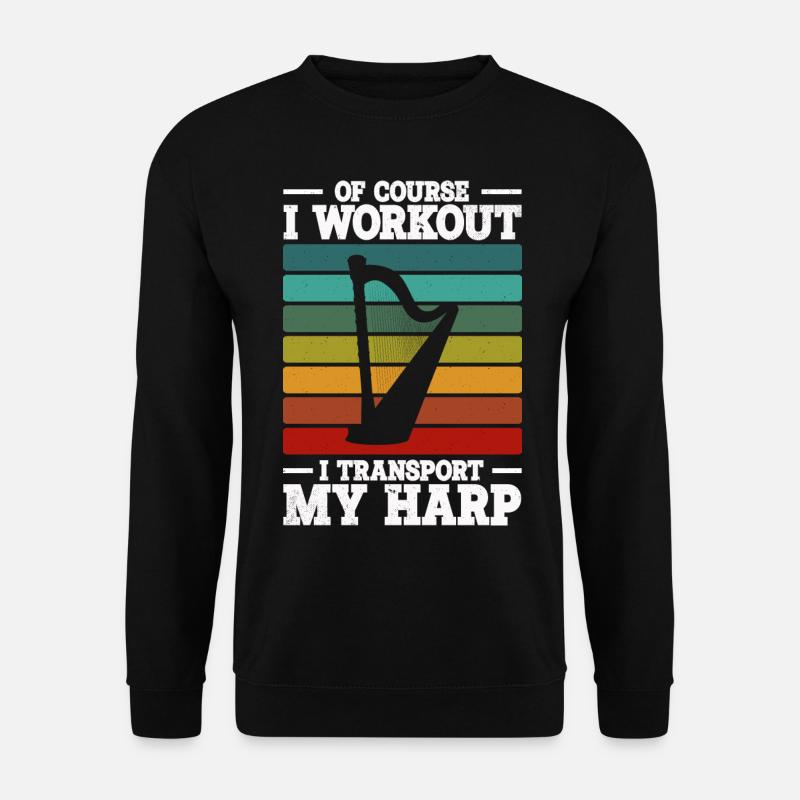 Harfe - Unisex Pullover - Schwarz