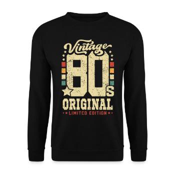 Vintage - Retro 80s limited edition - Unisex Sweatshirt - black - Front - Alina (178cm) & Michal (187cm)