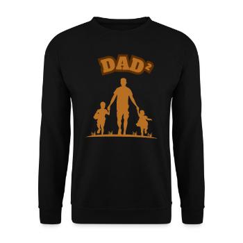 Dad² 2 Children Brown - Unisex Pullover - Schwarz - Vorne - Alina (178cm) & Michal (187cm)
