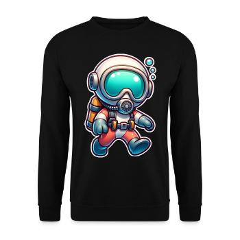 Tauchen Taucher - Unisex Pullover - Schwarz - Vorne - Alina (178cm) & Michal (187cm)