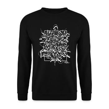 Calligraffiti White Lines – Urban Shirt Design - Sweat-shirt Unisexe - noir - Devant - Alina (178cm) & Michal (187cm)
