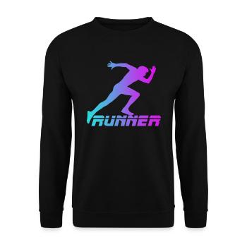 Runner - Sweat-shirt Unisexe - noir - Devant - Alina (178cm) & Michal (187cm)