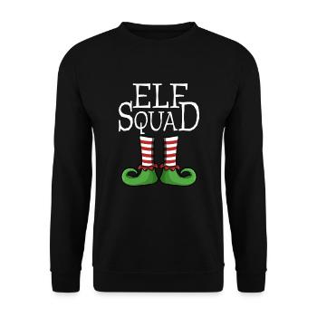 Elf Squad - Team Groupe Xmas Christmas Costume - Unisex Sweatshirt - black - Front - Alina (178cm) & Michal (187cm)