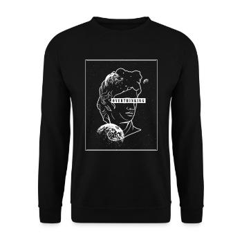 Pensée rétro de l’espace e-girl 80s 90s - Sweat-shirt Unisexe - noir - Devant - Alina (178cm) & Michal (187cm)