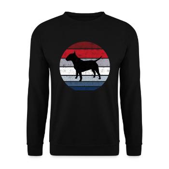 Bull Terrier Breed Dog Retro Funny Animal - Unisex Sweatshirt - black - Front - Alina (178cm) & Michal (187cm)
