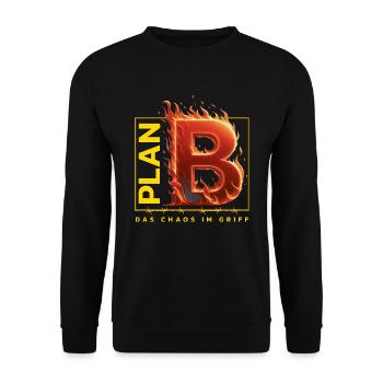 Plan B Streetwear - Unisex Sweatshirt - black - Front - Alina (178cm) & Michal (187cm)