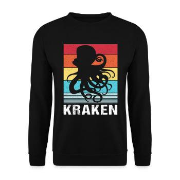 Octopus Octopus Octopus Octopus Octopus - Unisex Sweatshirt - black - Front - Alina (178cm) & Michal (187cm)