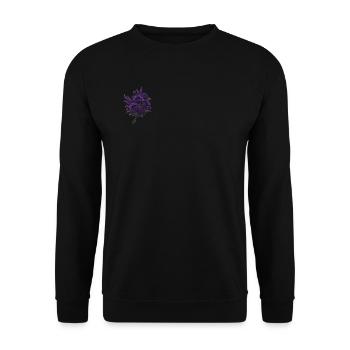VIOLET FLOWER - Unisex Sweatshirt - black - Front - Alina (178cm) & Michal (187cm)