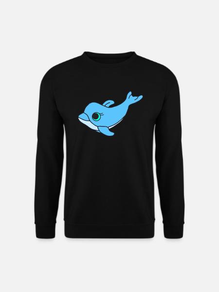 Süßer Delfin - Unisex Pullover - Schwarz
