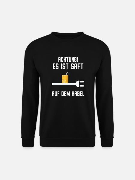 Saft auf Kabel | Elektriker - Unisex Pullover - Schwarz