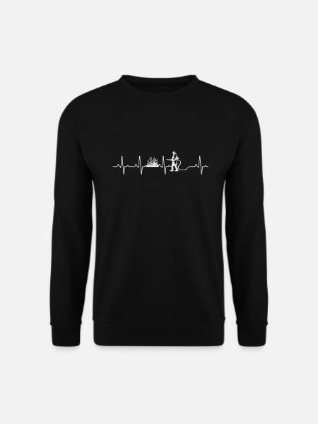Firefighter ECG | Fire brigade - Unisex Sweatshirt - black
