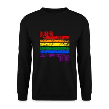Queer Pride | lgbtq+ - Sweat-shirt Unisexe - noir - Devant - Alina (178cm) & Michal (187cm)