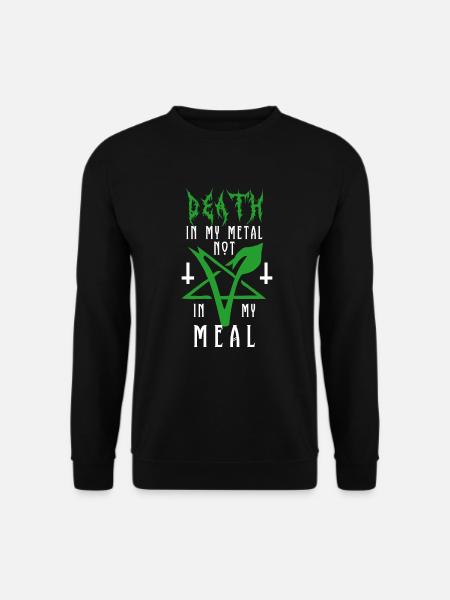 Death in my Metal | Vegan - Vegetarier - Unisex Pullover - Schwarz