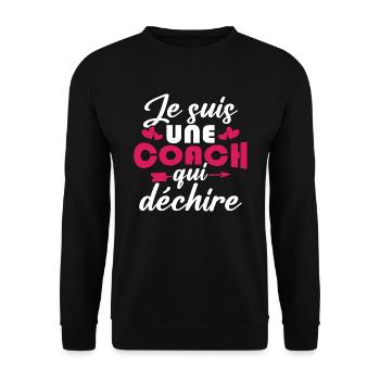 Je suis une coach qui déchire - Sweat-shirt Unisexe - noir - Devant - Alina (178cm) & Michal (187cm)