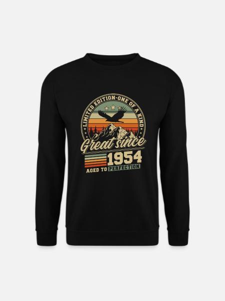 Großartig seit 1954 Vintage 1954 Jahrgang - Unisex Pullover - Schwarz