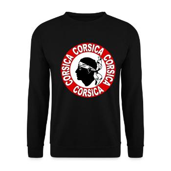 corse corsica 03 - Sweat-shirt Unisexe - noir - Devant - Alina (178cm) & Michal (187cm)