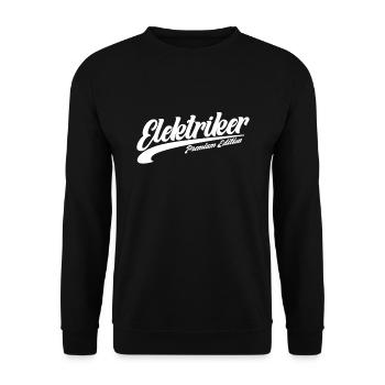 Elektriker Elektriker Schriftzug - Unisex Pullover - Schwarz - Vorne - Alina (178cm) & Michal (187cm)