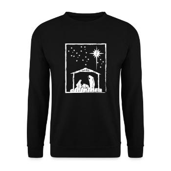 Christmas Christian - Unisex Sweatshirt - black - Front - Alina (178cm) & Michal (187cm)