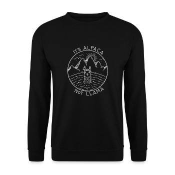 alpaga - Sweat-shirt Unisexe - noir - Devant - Alina (178cm) & Michal (187cm)