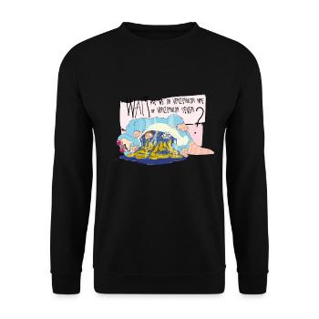 Ricky and Morty Which Venzenulon Are We On? - Unisex Sweatshirt - black - Front - Alina (178cm) & Michal (187cm)
