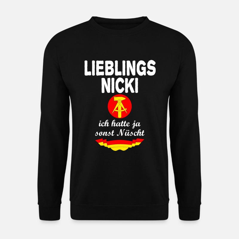 DDR Nicki Ossi Nostalgie Ostalgie - Unisex Pullover - Schwarz