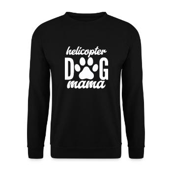 Helicopter Dog Mama - Unisex Sweatshirt - black - Front - Alina (178cm) & Michal (187cm)