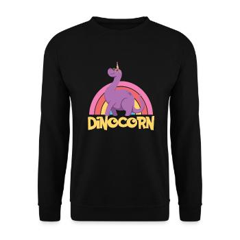 Dino Licorne - Mignon Dinocorne - Sweat-shirt Unisexe - noir - Devant - Alina (178cm) & Michal (187cm)