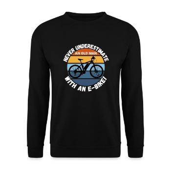 Drôle de vélo électrique - E-Bike Lover - Sweat-shirt Unisexe - noir - Devant - Alina (178cm) & Michal (187cm)