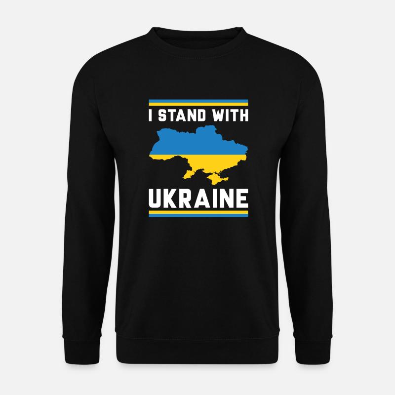 I Stand With Ukraine - Unisex Sweatshirt - black