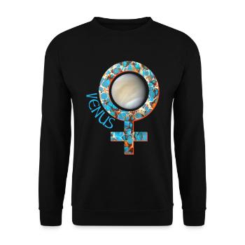 venus e 276 - Unisex Pullover - Schwarz - Vorne - Alina (178cm) & Michal (187cm)