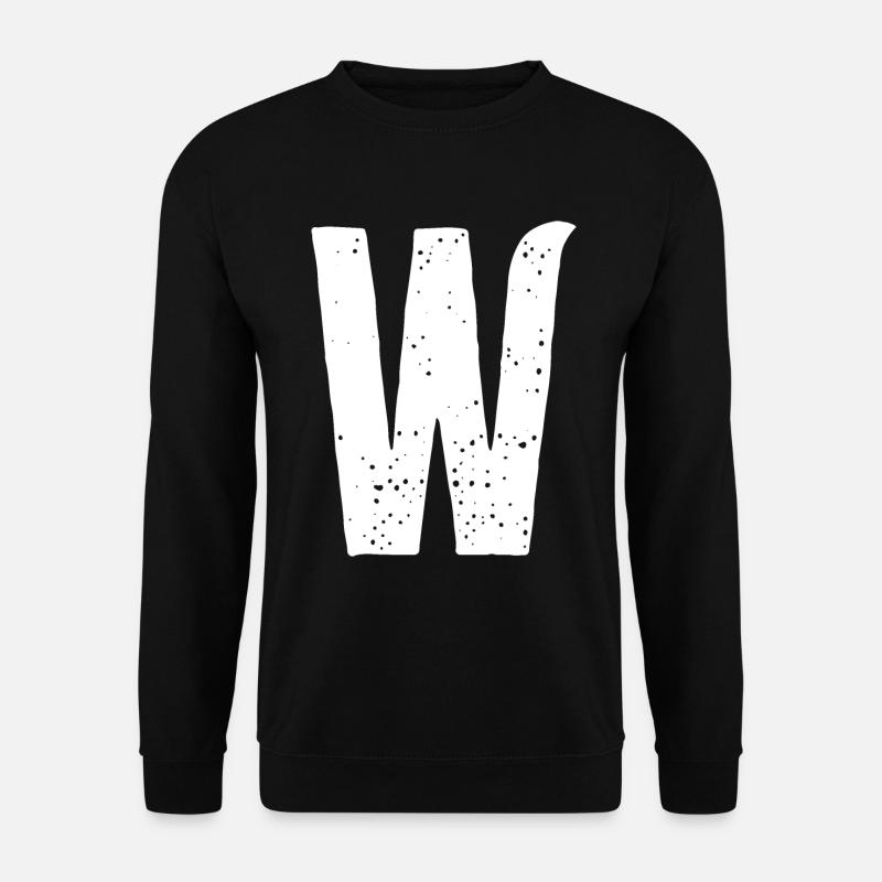 W-Buchstabe - Unisex Pullover - Schwarz