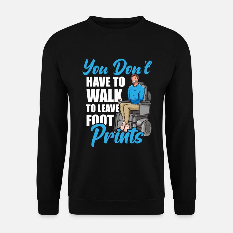 Disabled wheelchair users Irony - Unisex Sweatshirt - black