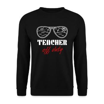 Teacher Teacher Off Duty Holidays School Holiday - Unisex Sweatshirt - black - Front - Alina (178cm) & Michal (187cm)