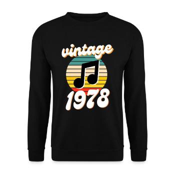 né 1978 millésime 78 idée cadeau anniversaire - Sweat-shirt Unisexe - noir - Devant - Alina (178cm) & Michal (187cm)