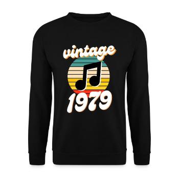 né 1979 millésime 79 idée cadeau anniversaire - Sweat-shirt Unisexe - noir - Devant - Alina (178cm) & Michal (187cm)