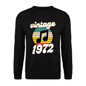 né 1972 millésime 72 idée cadeau anniversaire - Sweat-shirt Unisexe - noir - Devant - Alina (178cm) & Michal (187cm)
