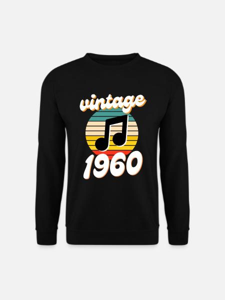 born 1960 year 60 gift idea birthday - Unisex Sweatshirt - black