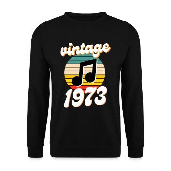 né 1973 millésime 73 idée cadeau anniversaire - Sweat-shirt Unisexe - noir - Devant - Alina (178cm) & Michal (187cm)