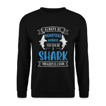 Peur de la mer de requin - Sweat-shirt Unisexe - noir - Devant - Alina (178cm) & Michal (187cm)