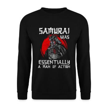 Katana Guerrier Aïkido Japon - Sweat-shirt Unisexe - noir - Devant - Alina (178cm) & Michal (187cm)