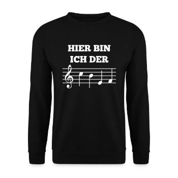 Hier bin ich der Chef! - Unisex Pullover - Schwarz - Vorne - Alina (178cm) & Michal (187cm)
